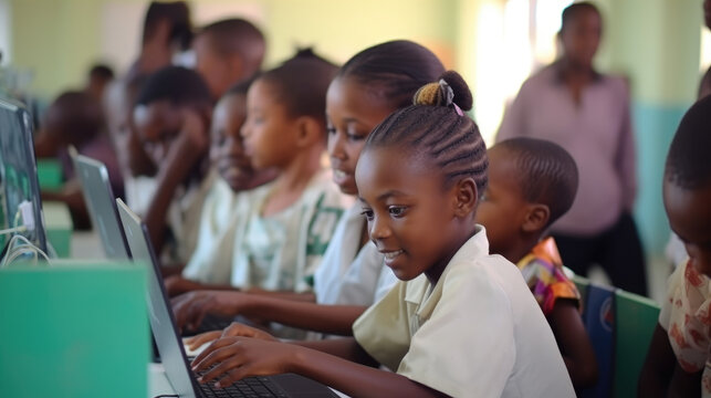 Ugandan students in a classroom